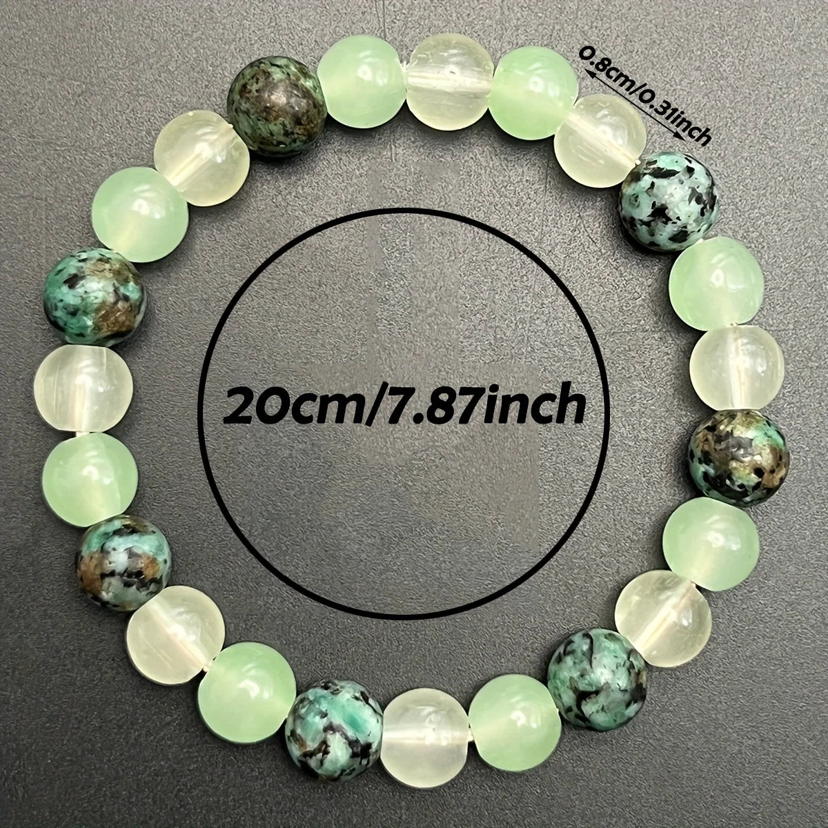 1pc/Triple Lucky Bracelet 8mm Round Stone Beaded Bracelet Jewelry Gift