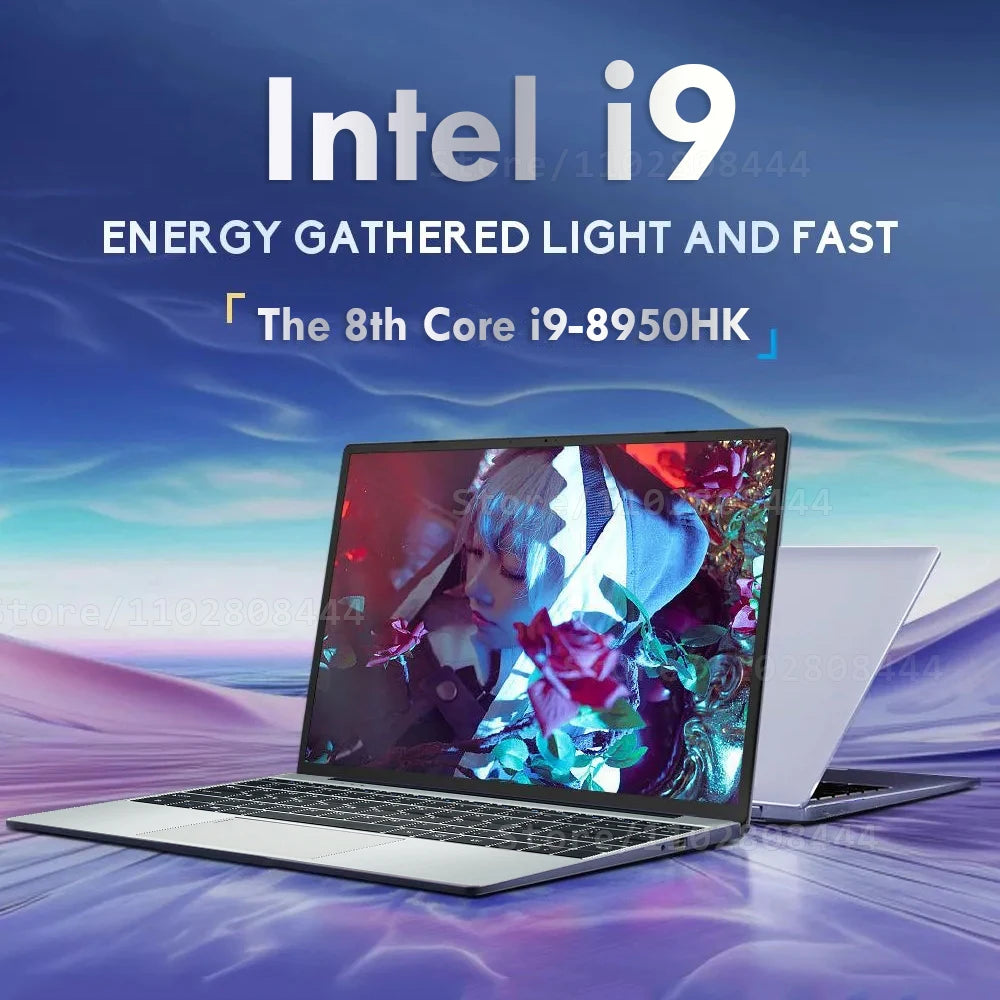 14.1" Portable Laptop Computer Intel Core i9 8950HK 16GB DDR4 1TB SSD Notebook Windows 11 Pro Office Laptop Computer PC Gamer