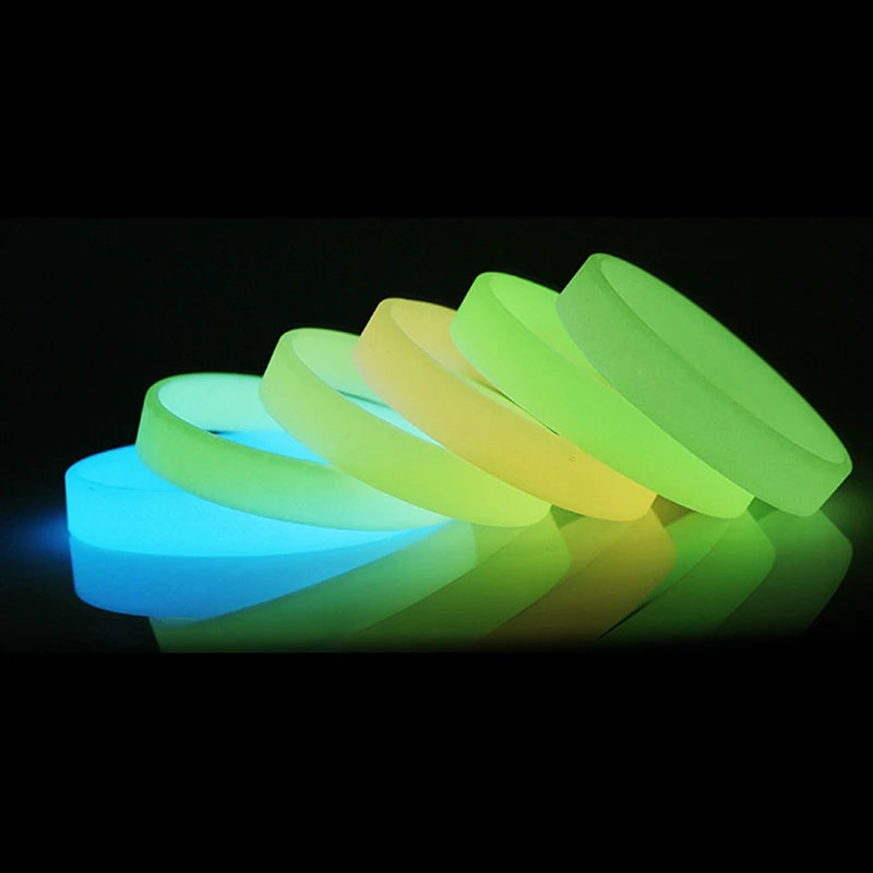 Luminous Hologram Flash Silicone Bracelets Bangle Rubber Wristband Friendship Wirst hand bands Glow in the Dark Gifts