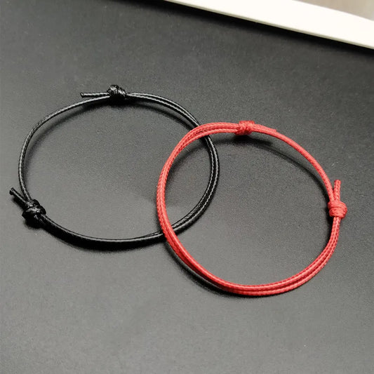 New Simple Lucky Bracelets for Women and Men Handmade Adjustable Rope  Fashion Couple Bracelet Paired Bracelets 2 PC  Wholesale