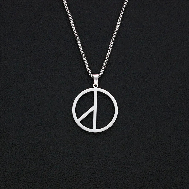 Dollar Necklace Money American US Dollar Sign Symbol Logo Silver Color Pendant Fashion New Stainless Steel Men women Jewelry