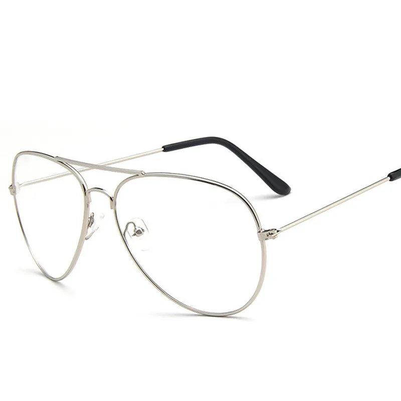 2023 Fashion Polit Glass Frame Women Retro Clear Lens Optical Glasses Brand Designer Black Frame Alloy Eyeglasses Unisex