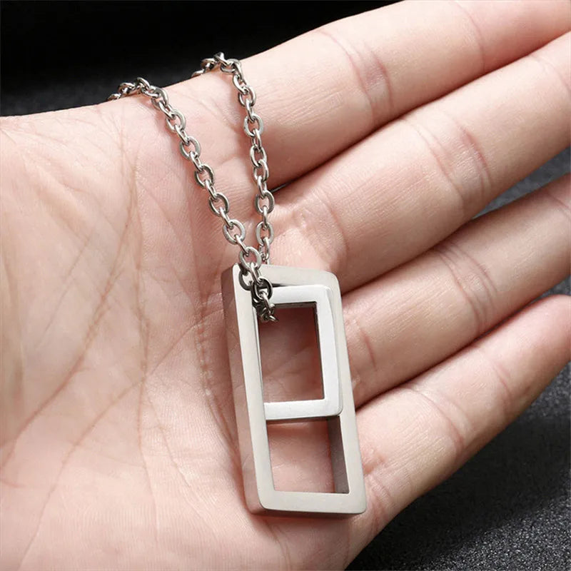 Dollar Necklace Money American US Dollar Sign Symbol Logo Silver Color Pendant Fashion New Stainless Steel Men women Jewelry