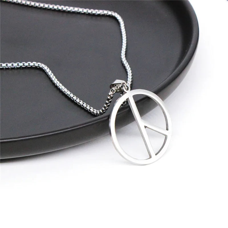 Dollar Necklace Money American US Dollar Sign Symbol Logo Silver Color Pendant Fashion New Stainless Steel Men women Jewelry