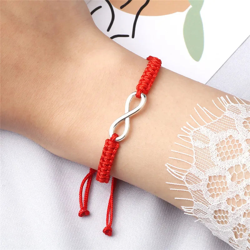 Charm Couple Bracelet Handmade Braided Rope Infinity Friendship Adjustable Bracelets&Bangles For Women Men Fashion Jewelry Gifts