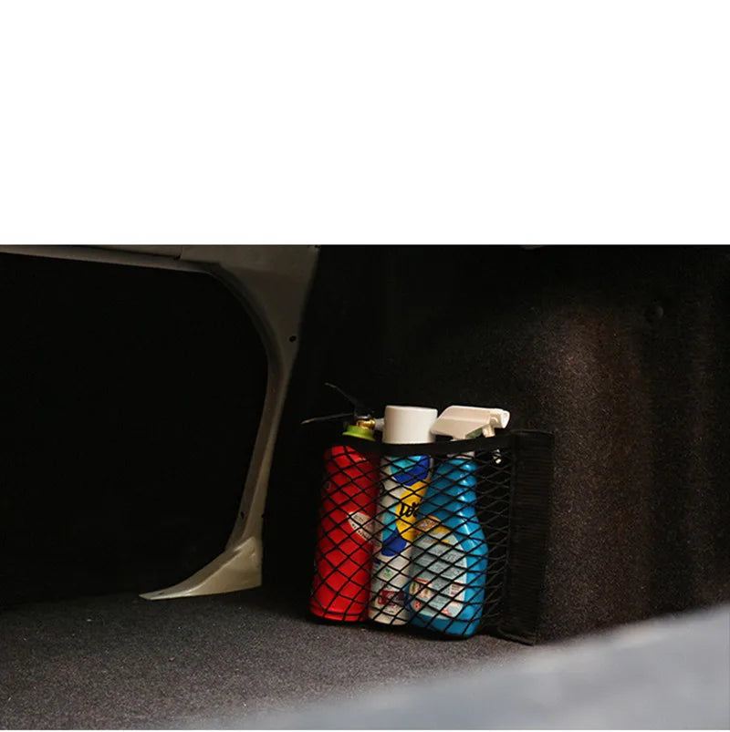 Auto Net Grid Pocket Holder Car Trunk Storage Bag Mesh Net Auto SUV Luggage Sticker Interior Organizer Stuff Netting Nylon