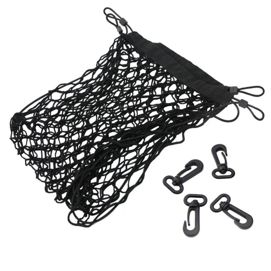 Car Auto Trunk Mesh Cargo Organizer Luggage Stuff Goods Fix Storage Holder Net Stand Universal Trunk Rear Cargo Hook Mesh