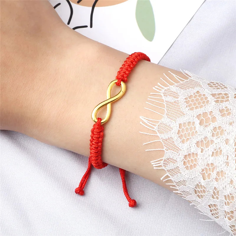 Charm Couple Bracelet Handmade Braided Rope Infinity Friendship Adjustable Bracelets&Bangles For Women Men Fashion Jewelry Gifts