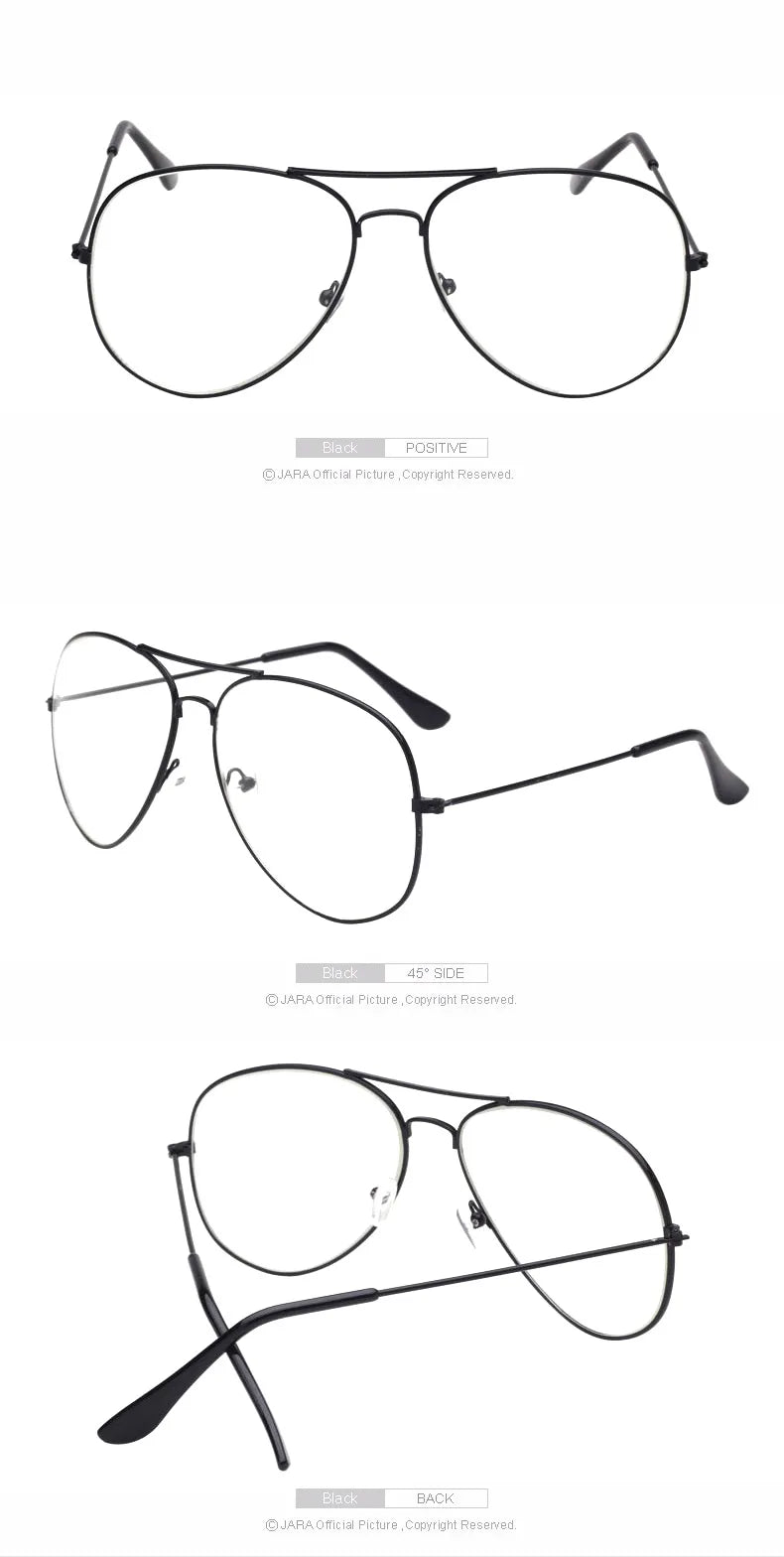 2023 Fashion Polit Glass Frame Women Retro Clear Lens Optical Glasses Brand Designer Black Frame Alloy Eyeglasses Unisex