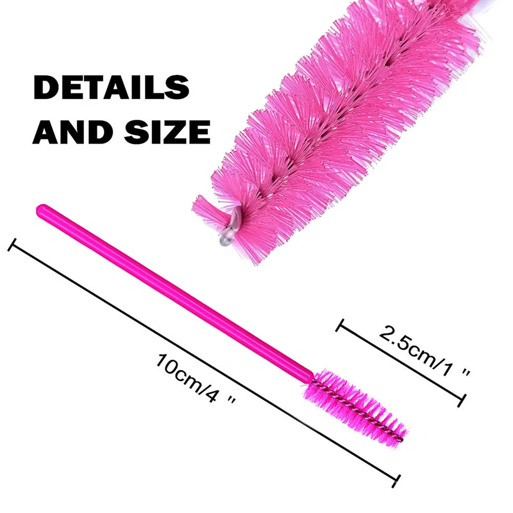 50PCS/100PCS Micro Eyelash Brush Lashes Extension Applicator Cleaning Swab Lip Gloss Sticks Mascara Wands Cosmetic Makeup Tool