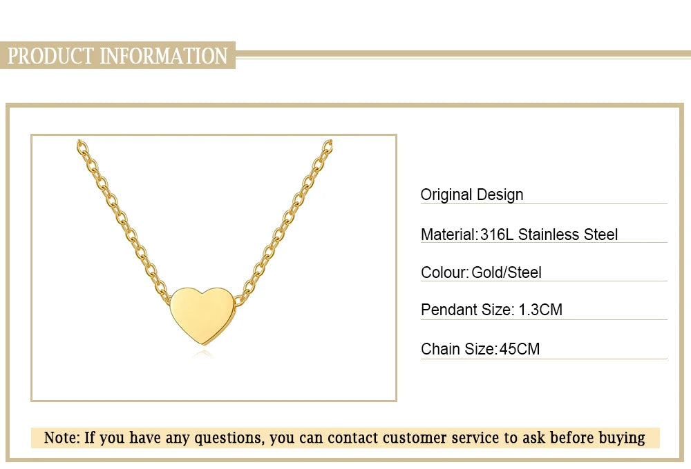 Stainless Steel Necklaces Minimalist Four-leaf Clover Geometric Style Fashion Chain Necklace for Women Collar Pendant Jewelry