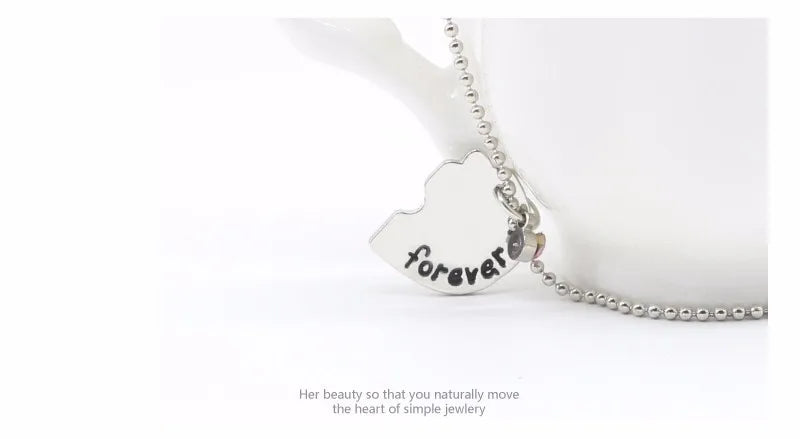 3 Pieces / Set Of Best Friends Forever Letter Pendant Commemorative Friendship 3 Color Rhinestone Chain Necklace