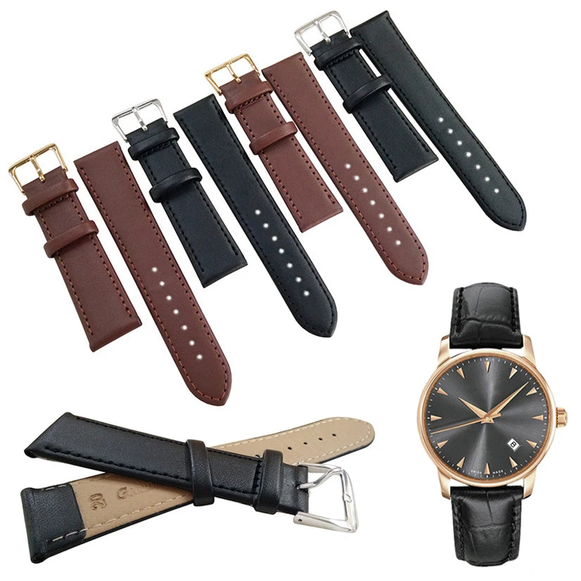 Men Women PU Leather Watch Band 8 10 12 14 16 18 20 22 24mm Simple Smooth Strap Wristband Watch Accessories High Quality