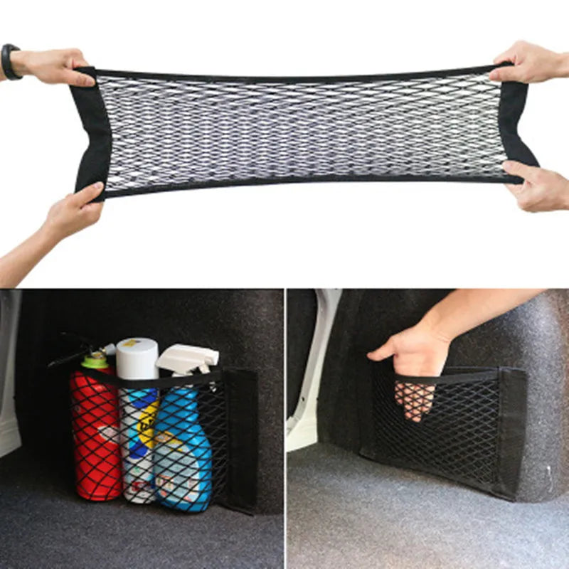 Auto Net Grid Pocket Holder Car Trunk Storage Bag Mesh Net Auto SUV Luggage Sticker Interior Organizer Stuff Netting Nylon