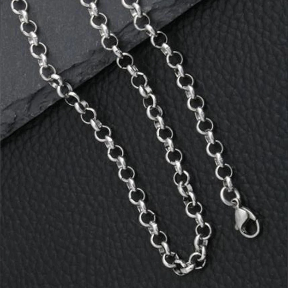 Fashion New Width 2mm-5mm Stainless Steel Round Pearl Chain Necklace DIY Jewelry Bracelet Necklace Dropship Wholesale