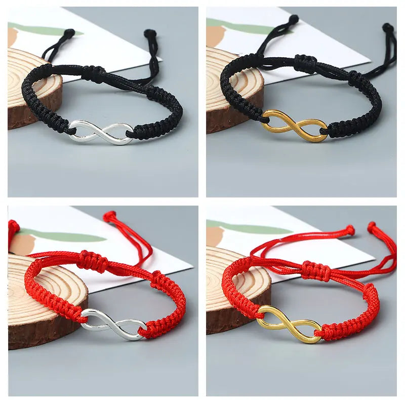 Charm Couple Bracelet Handmade Braided Rope Infinity Friendship Adjustable Bracelets&Bangles For Women Men Fashion Jewelry Gifts