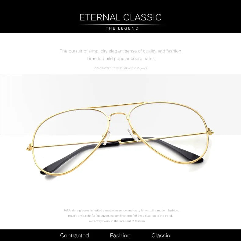 2023 Fashion Polit Glass Frame Women Retro Clear Lens Optical Glasses Brand Designer Black Frame Alloy Eyeglasses Unisex