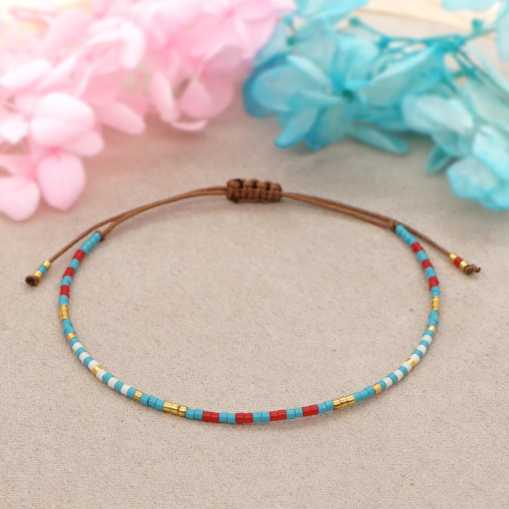 Go2Boho Miyuki Beaded Bracelets Simple Thin Bracelet Bohemian Pulsera Native Style Jewellery Armband for Women Jewelry Wholesale