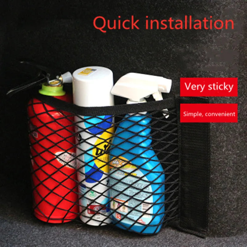 Auto Net Grid Pocket Holder Car Trunk Storage Bag Mesh Net Auto SUV Luggage Sticker Interior Organizer Stuff Netting Nylon