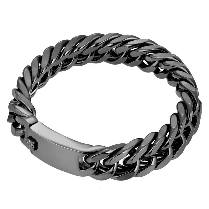 New Trendy Cuban Chain Bracelet Men's Bracelet Fashion Metal Gold-Plated Bolt Chain Bracelet Accessories Party Jewelry