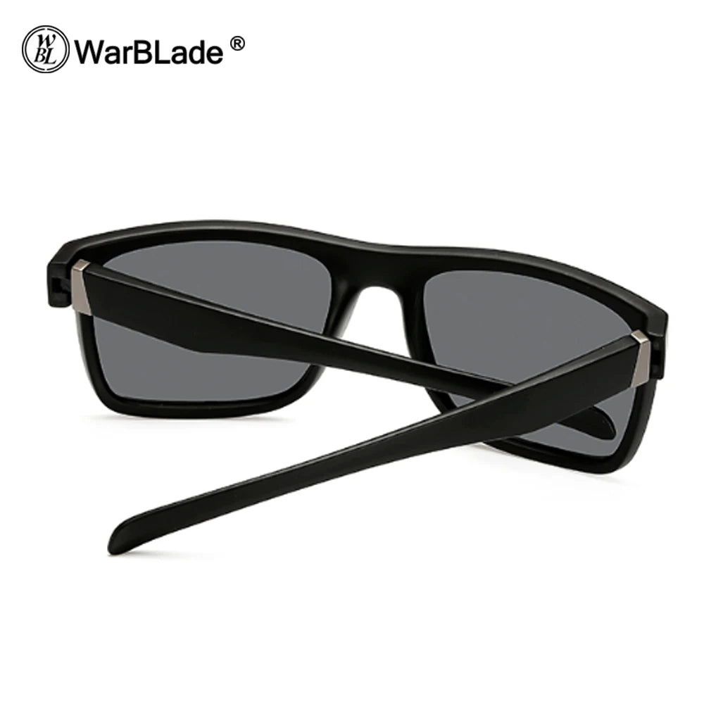 WarBLade Sport Sunglasses Polarized Men Women Brand Designer Driving Fishing Polarized Sun Glasses Black Frame Gafas De Sol 1820