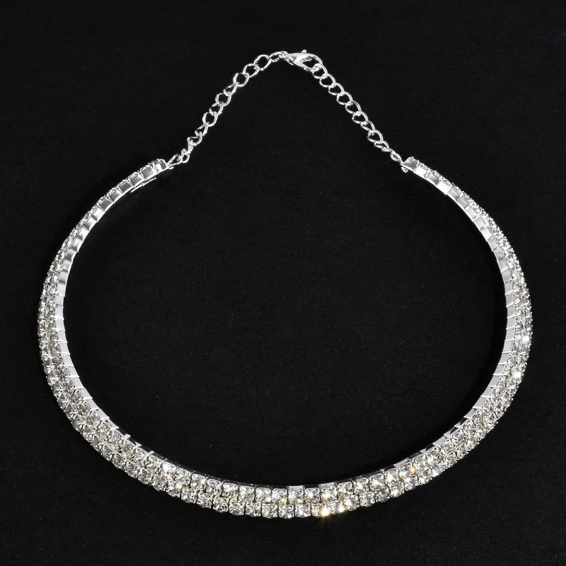 Rhinestone Choker Necklaces Torques Collar Women Statement Jewelry Girl Imitation Pearls Necklace 5 Styles