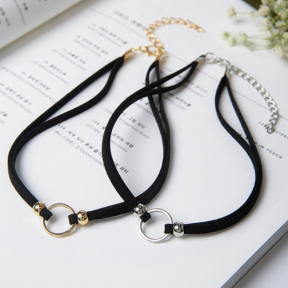 2024 New Arrival Sweet Love Cubic Crystal Pendants Black Velvet Triangle Pendant Necklaces lover Choker Collarbones Necklace