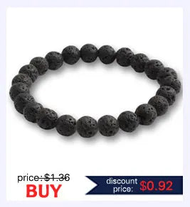 Charm Bracelet Natural Stone Beads 6/8/10mm Volcanic Lava Tiger Eye Beads Elastic Bracelets For Men Women Jewelry pulsera hombre