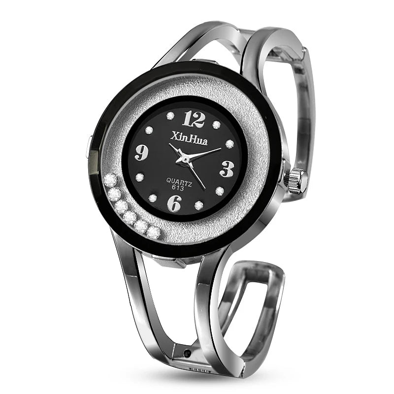 Women Watches Bracelet Relogio Feminino Quartz Fashion Bangle Watch Womens Crystal Stainless Steel Wristwatch Bayan Kol Sat