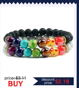 Charm Bracelet Natural Stone Beads 6/8/10mm Volcanic Lava Tiger Eye Beads Elastic Bracelets For Men Women Jewelry pulsera hombre