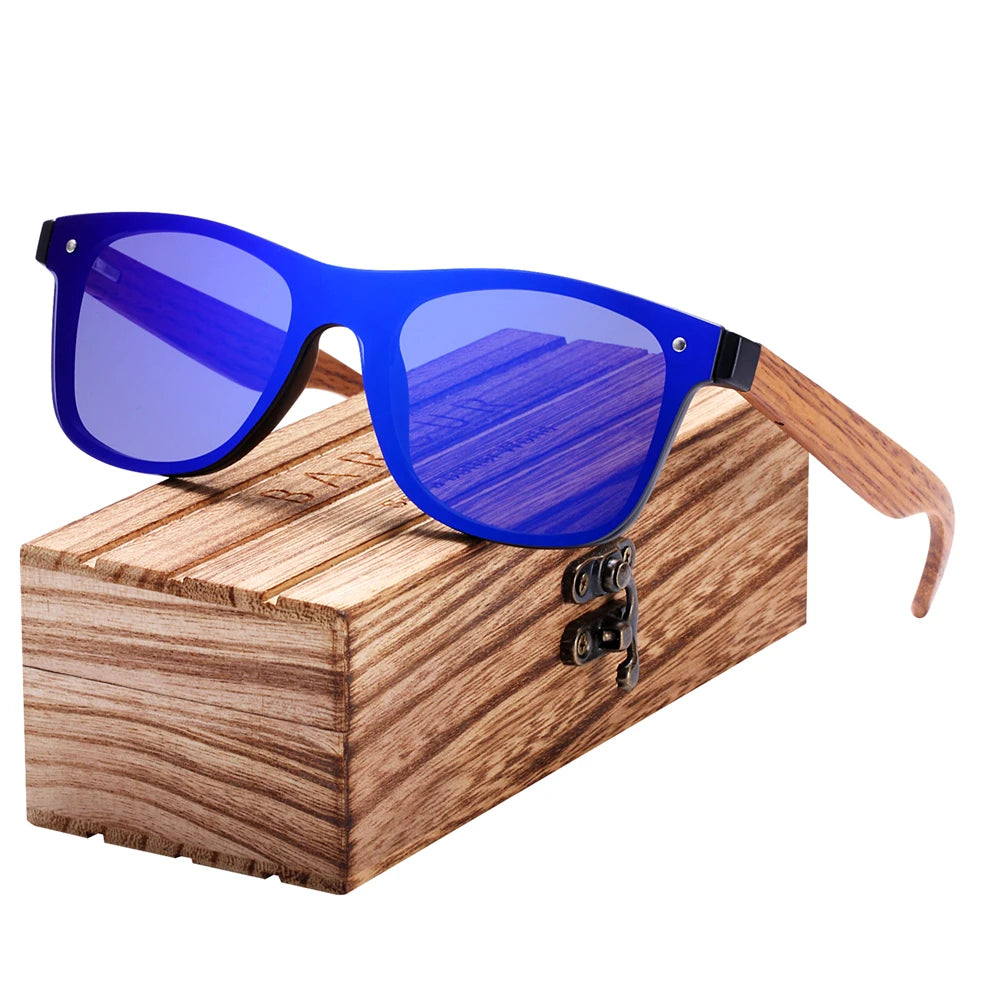 BARCUR Sunglasses Men Wood Sun glasses for men Sports Eyewear Square Sunglasses Women Oculos de sol masculino