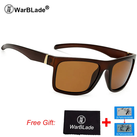 WarBLade Sport Sunglasses Polarized Men Women Brand Designer Driving Fishing Polarized Sun Glasses Black Frame Gafas De Sol 1820