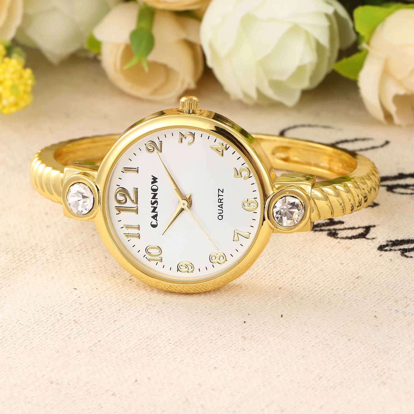 Luxury Gold Stainless Steel Women Watches Fashion Woman Bracelet Bangle Watch With Crystal Ladies Watch Female Clock Reloj Mujer