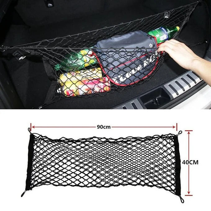 Car Auto Trunk Mesh Cargo Organizer Luggage Stuff Goods Fix Storage Holder Net Stand Universal Trunk Rear Cargo Hook Mesh