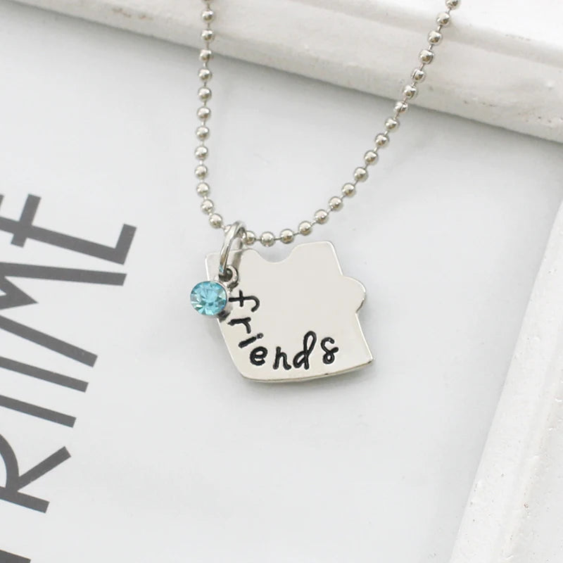 3 Pieces / Set Of Best Friends Forever Letter Pendant Commemorative Friendship 3 Color Rhinestone Chain Necklace