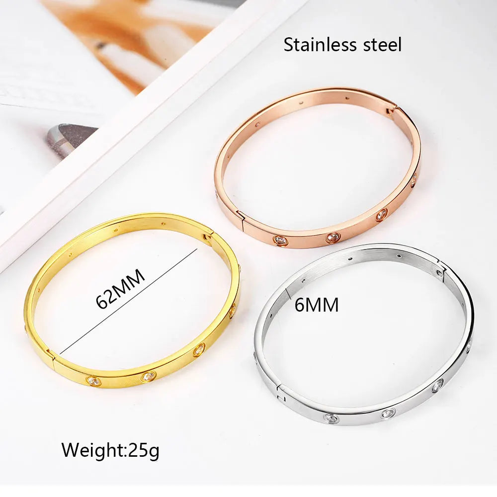 Stainless Steel Bracelet For Women Cuff Bracelets Fashion Bangles Charm Jewellery Accessories