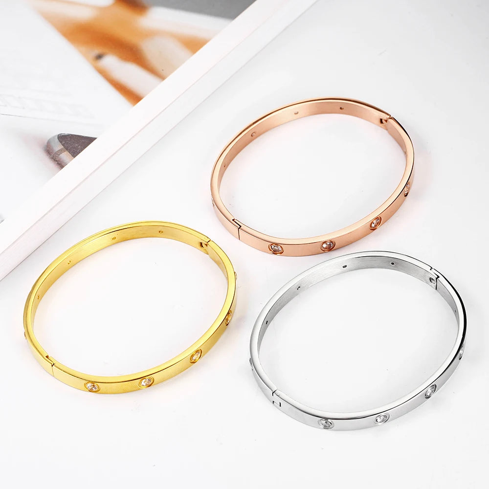 Stainless Steel Bracelet For Women Cuff Bracelets Fashion Bangles Charm Jewellery Accessories