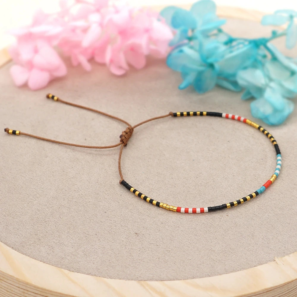 Go2Boho Miyuki Beaded Bracelets Simple Thin Bracelet Bohemian Pulsera Native Style Jewellery Armband for Women Jewelry Wholesale