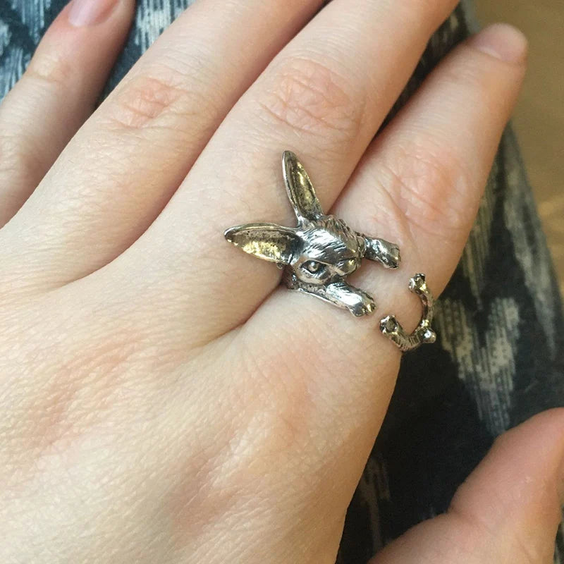 Frog  Toad Animal Rings for Women men Artistic Design Retro Opening Resizable Unisex Female Statement Rings Silver Color Gift