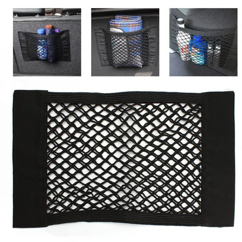 Auto Net Grid Pocket Holder Car Trunk Storage Bag Mesh Net Auto SUV Luggage Sticker Interior Organizer Stuff Netting Nylon