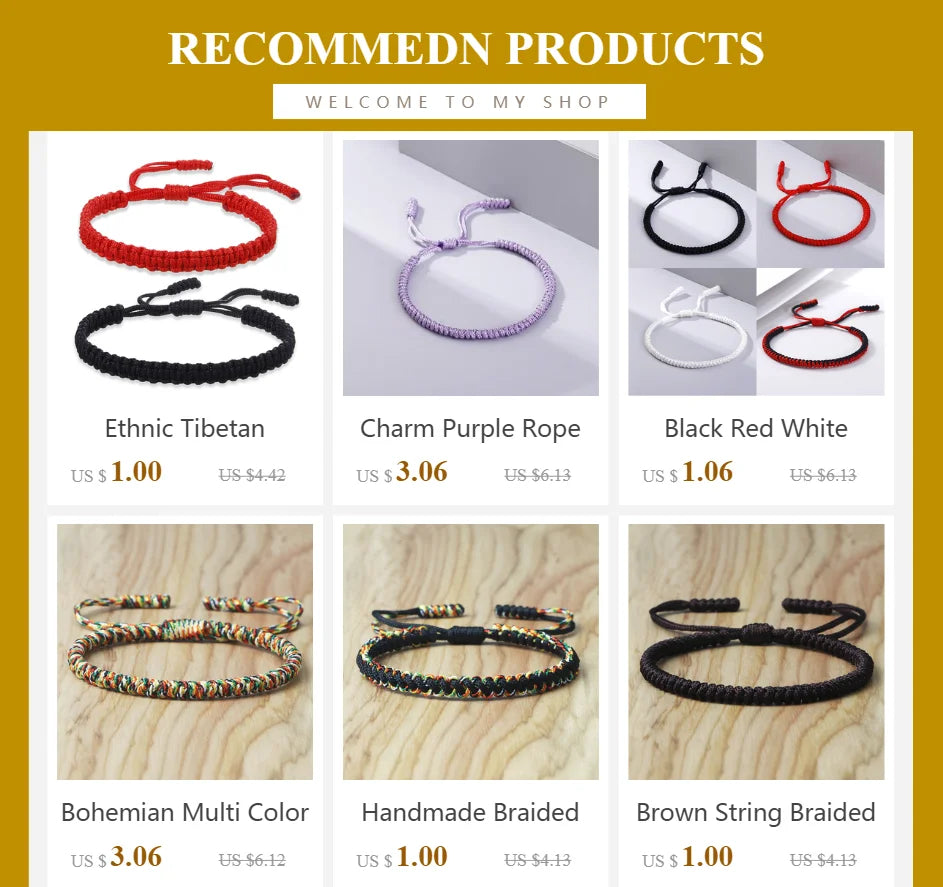 Ethnic Tibetan Buddha Woven Amulet Multicolor Bracelets & Bangles For Women Men Handmade Rope Buddha Charm Bracelet Friend Gift