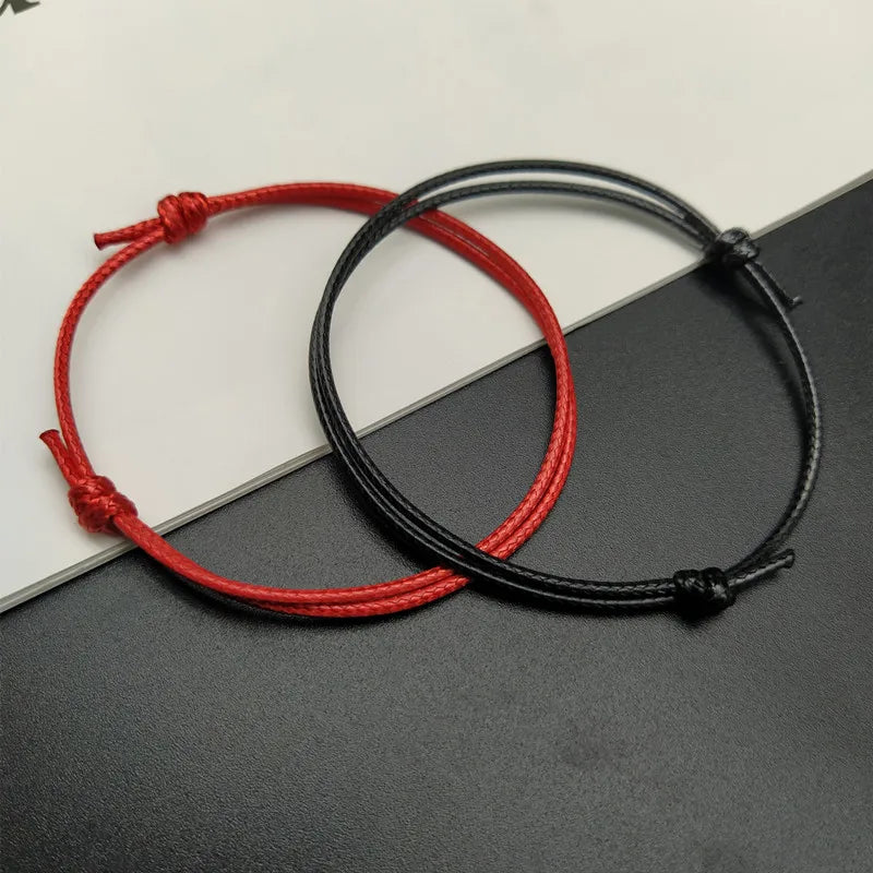 New Simple Lucky Bracelets for Women and Men Handmade Adjustable Rope  Fashion Couple Bracelet Paired Bracelets 2 PC  Wholesale