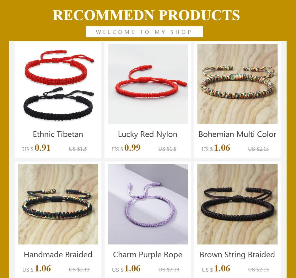 3Pcs/set Multi Color Tibetan Buddhist Bracelet Women Men Lucky Charm Adjustable Yoga Braided Rope Bracelets Friendship Jewelry