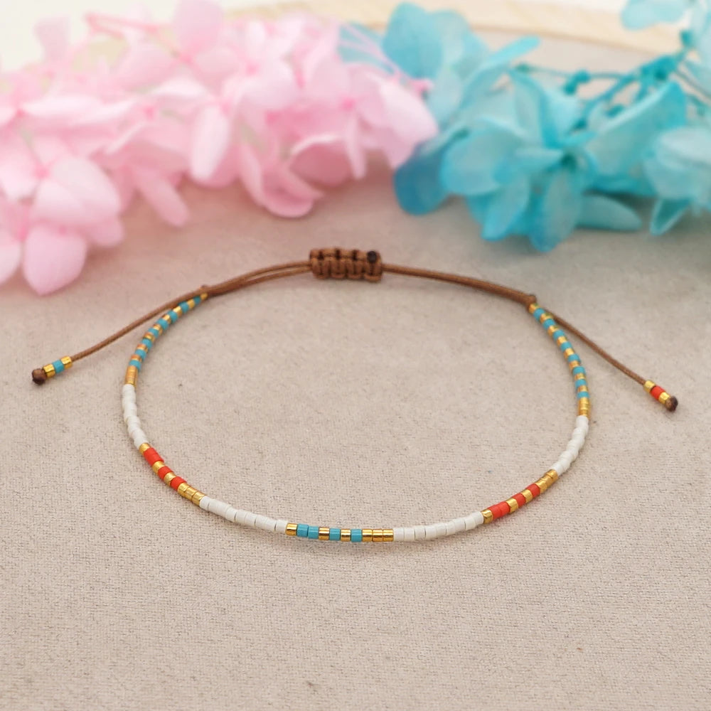 Go2Boho Miyuki Beaded Bracelets Simple Thin Bracelet Bohemian Pulsera Native Style Jewellery Armband for Women Jewelry Wholesale