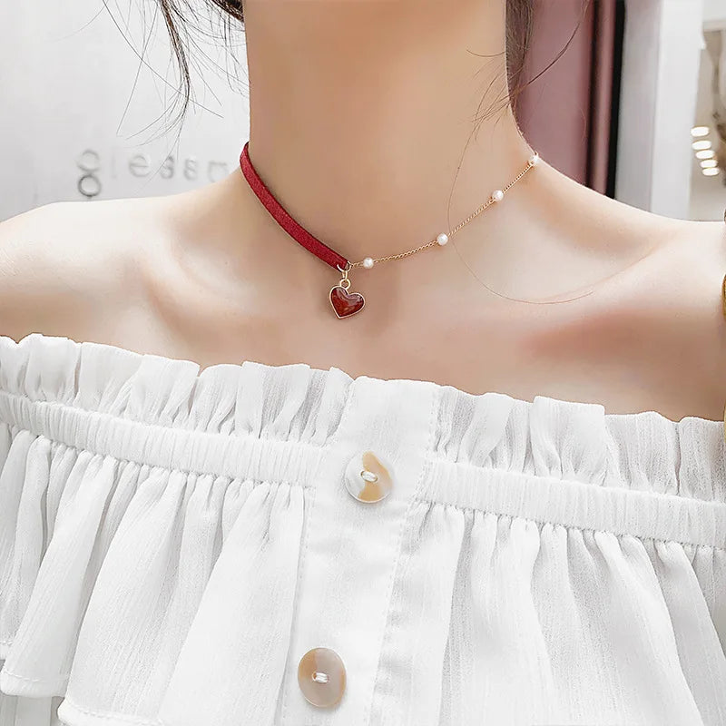 Fashion Shiny Crystal Necklace Zircon Pendant Transparent Fishing Line Invisible Ladies Necklace Jewelry Clavicle Chain Chocker