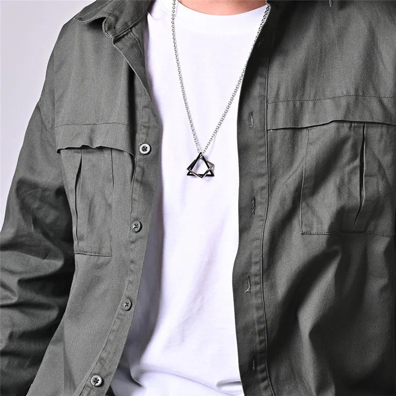 Dollar Necklace Money American US Dollar Sign Symbol Logo Silver Color Pendant Fashion New Stainless Steel Men women Jewelry