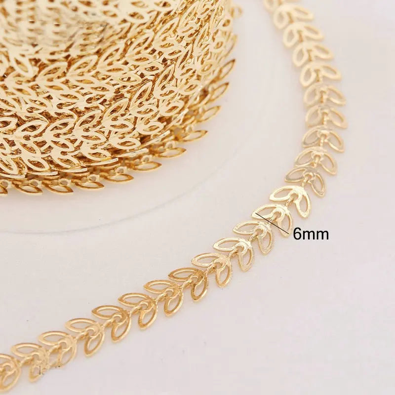 14K Gold Color Plated Brass Round Star Link Chains Necklace Chains High Quality Jewelry Accessories