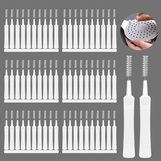 10/60Pcs Mini Shower Head Cleaning Brush Head Anti-clogging Mobile Phone Hole Pore Gap Keyboard Nylon Cleaning Brush