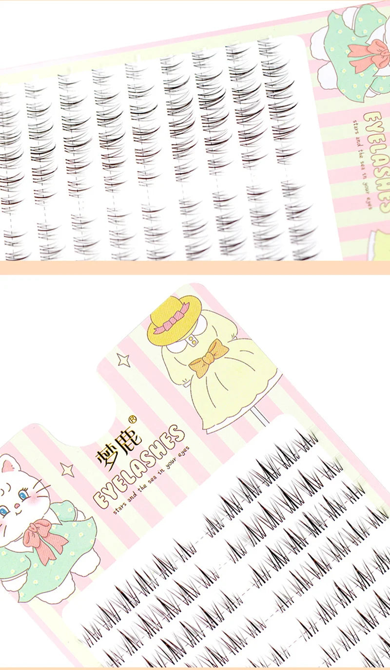 Brown Sunflower False Eyelashes Black Natural Manga Lashes Anime Eyelashes Large Capacity Eyelashes Extension Chinese Makeup