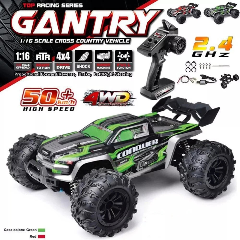 1:16 Scale Large RC Cars 50km/h High Speed RC Cars Toys for Adults and Kids Remote Control Car 2.4G 4WD Off Road Monster Truck